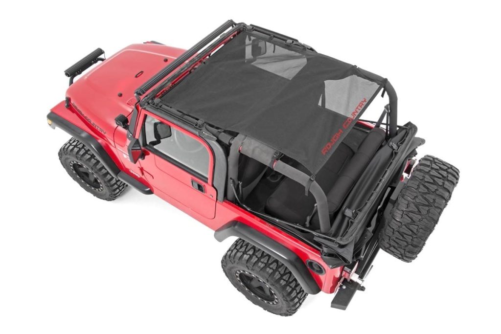 Rough Country Mesh Bikini Top Plus Black Jeep Wrangler TJ (97-06)/Wrangler YJ (92-95)