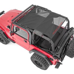 Rough Country Mesh Bikini Top Plus Black Jeep Wrangler TJ (97-06)/Wrangler YJ (92-95)