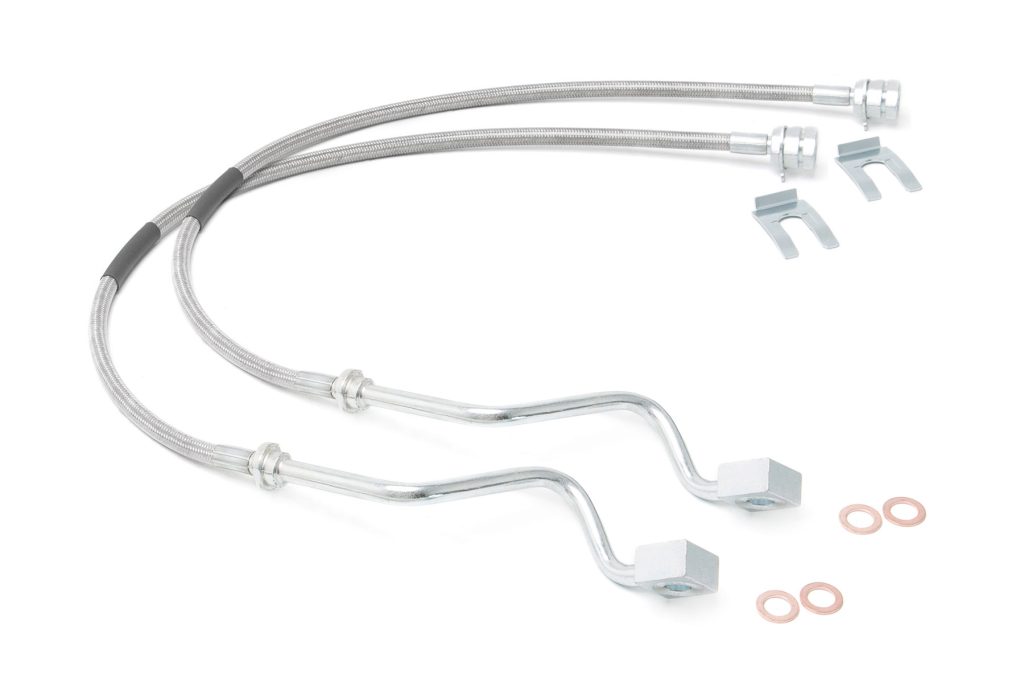 Rough Country Brake Lines Stainless FR 4-8 Inch Lift Ford F-250/F-350 Super Duty (99-04)