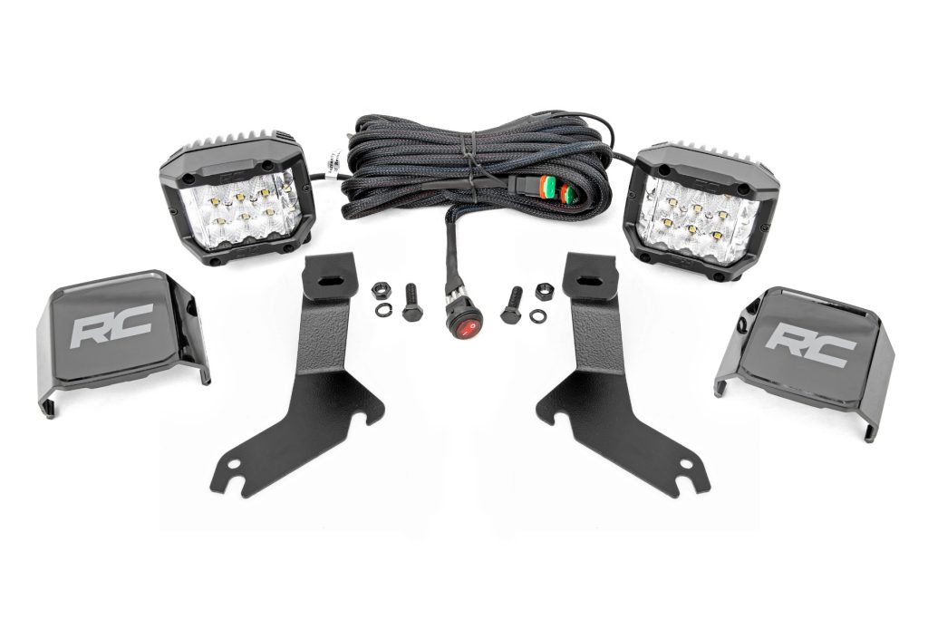 Rough Country LED Light Kit Ditch Mount 3″ OSRAM Wide Chevy Silverado 1500 (99-06)/Tahoe (00-06)