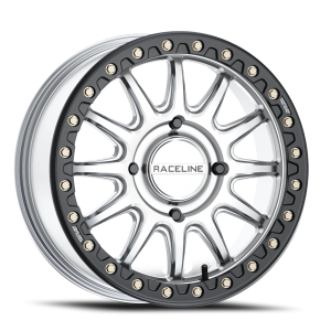 Raceline Alpha Beadlock UTV 15x10 4x137 +10 Hyper Silver