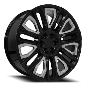 OE Wheels CV57 22x9 6x139.7 +28 Black