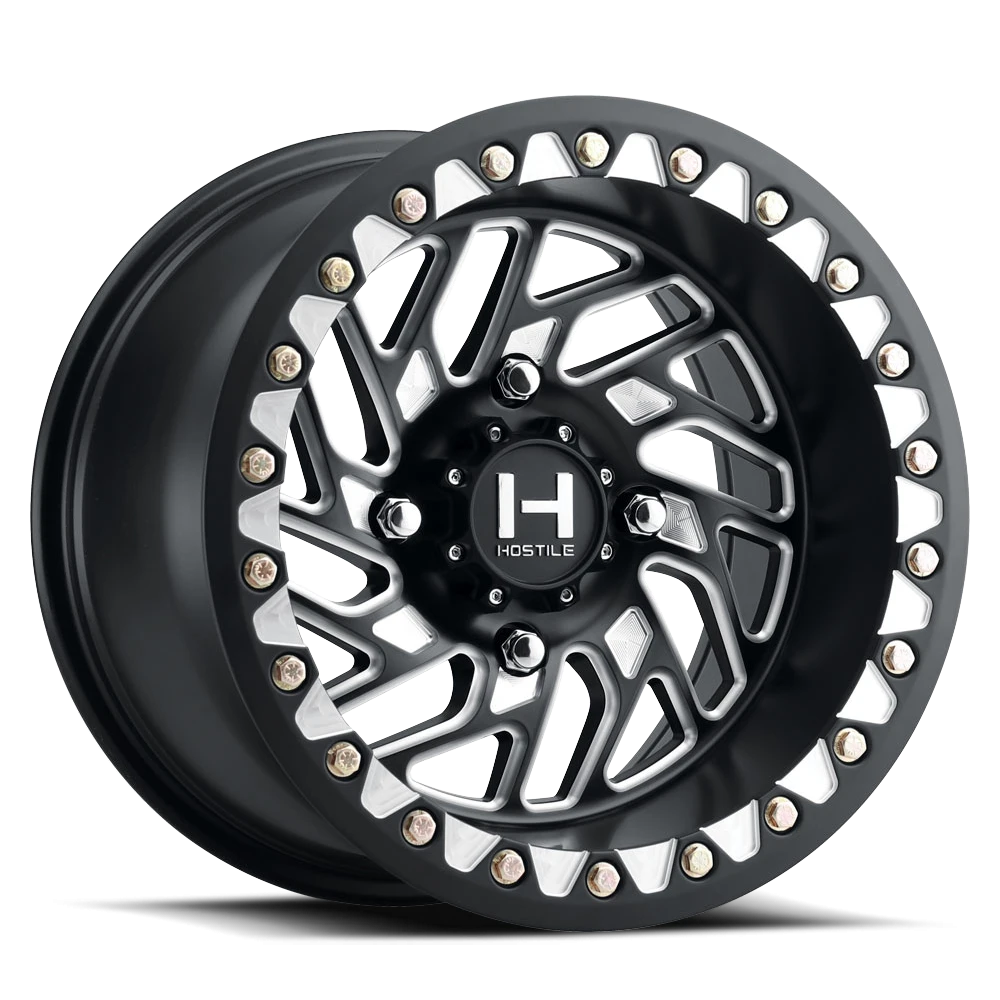 Hostile Jigsaw UTV Beadlock 15x8 4x137 0 Black