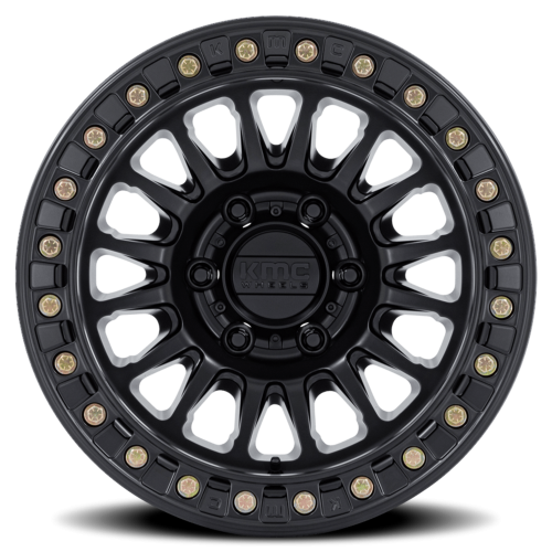 KMC Impact Beadlock 17x9 6x139.7 +25 Black - Image 3