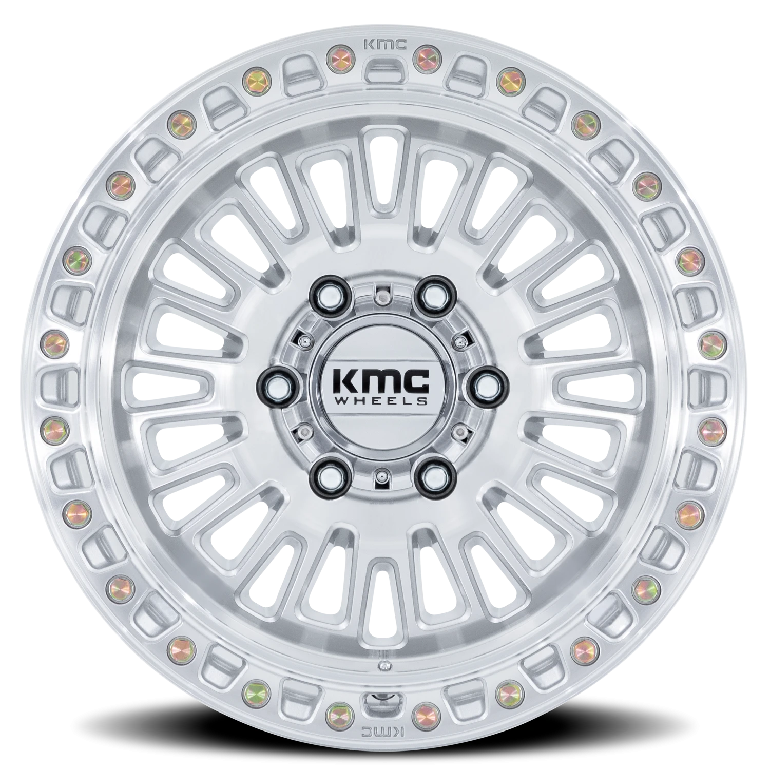 KMC Aztec 17x8.5 6x114.3 +25 Silver - Image 3