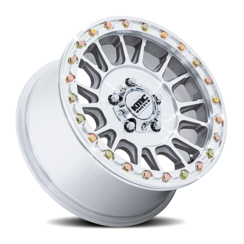 KMC Impact UTV Beadlock 15x8 5x114.3 0 Silver - Image 2