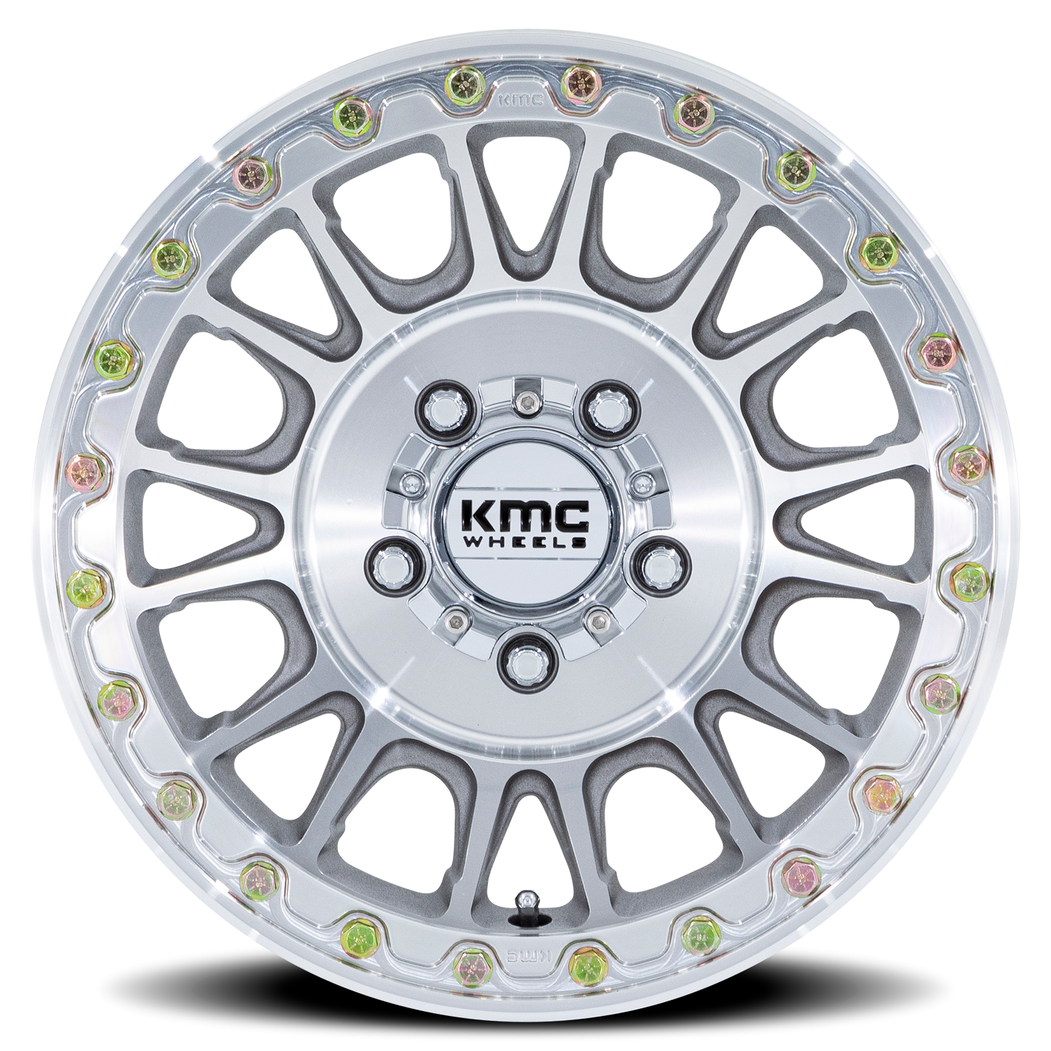 KMC Impact UTV Beadlock 15x8 4x156 0 Silver - Image 3