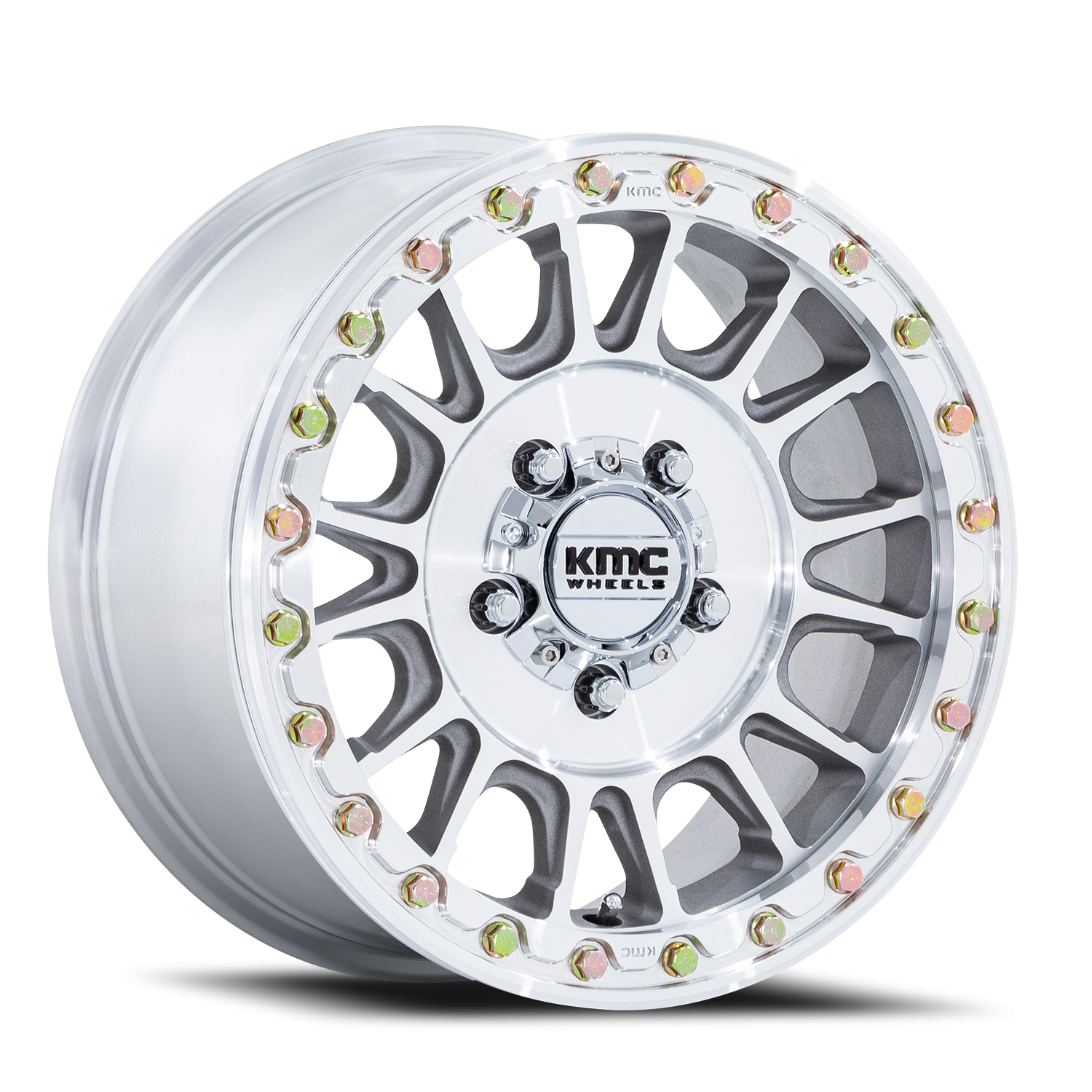 KMC Impact UTV Beadlock 15x8 4x156 0 Silver