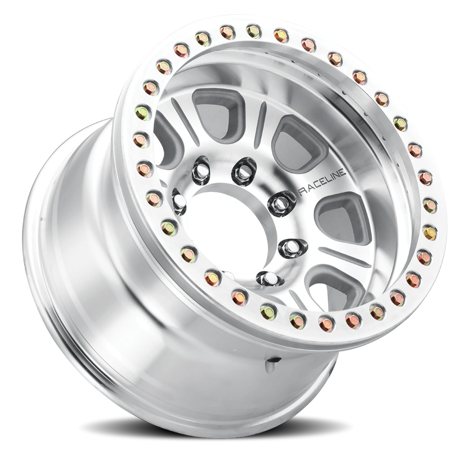 Raceline Monster Beadlock 17x9.5 8x165.1 -32 Silver - Image 2