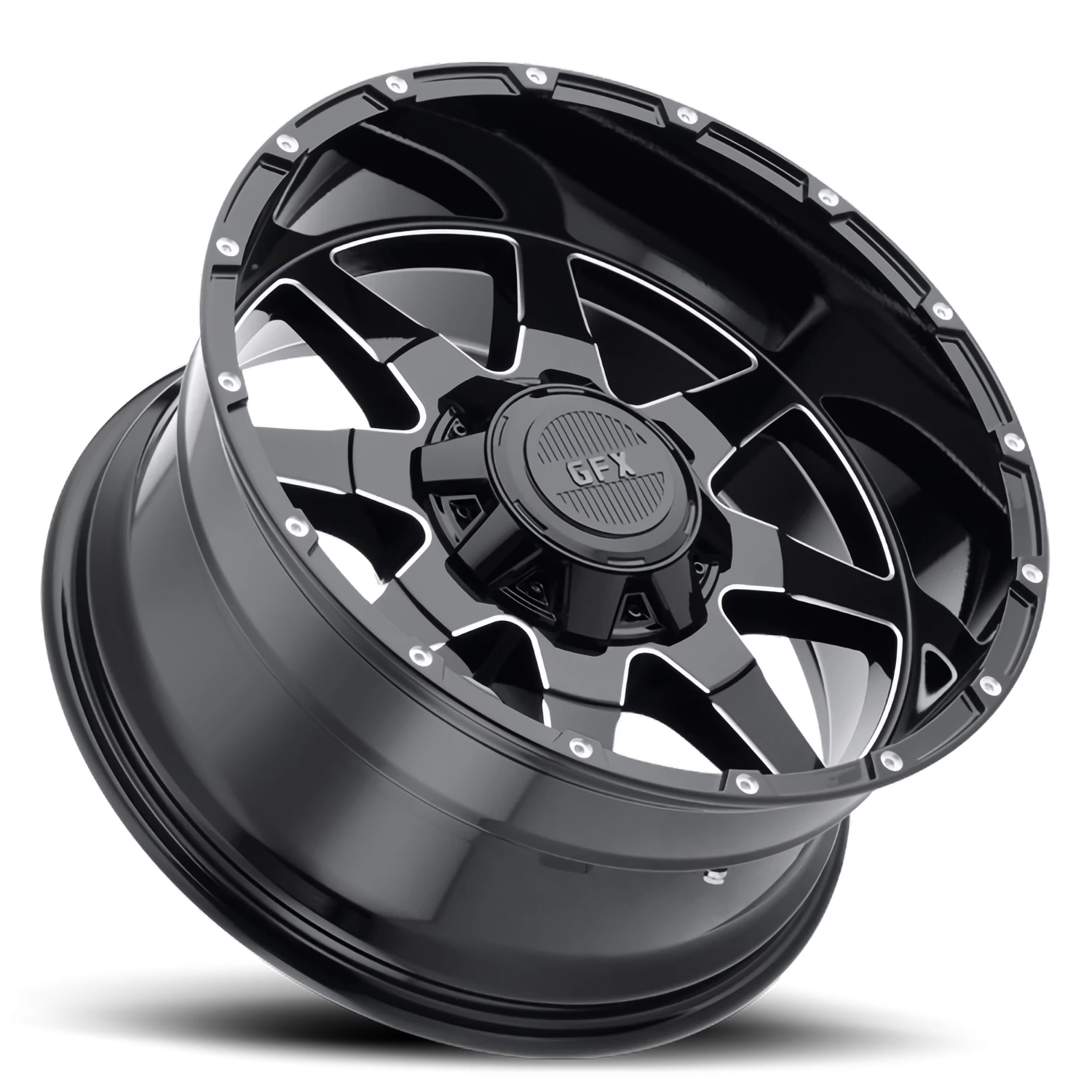 G-FX TR-12 17x9 5x135 +12 Black - Image 2