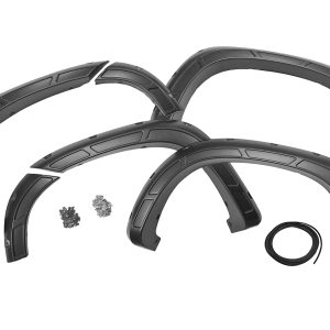 Rough Country Defender Fender Flares GBA Black Chevy Silverado 1500 2WD/4WD (2019-2026)