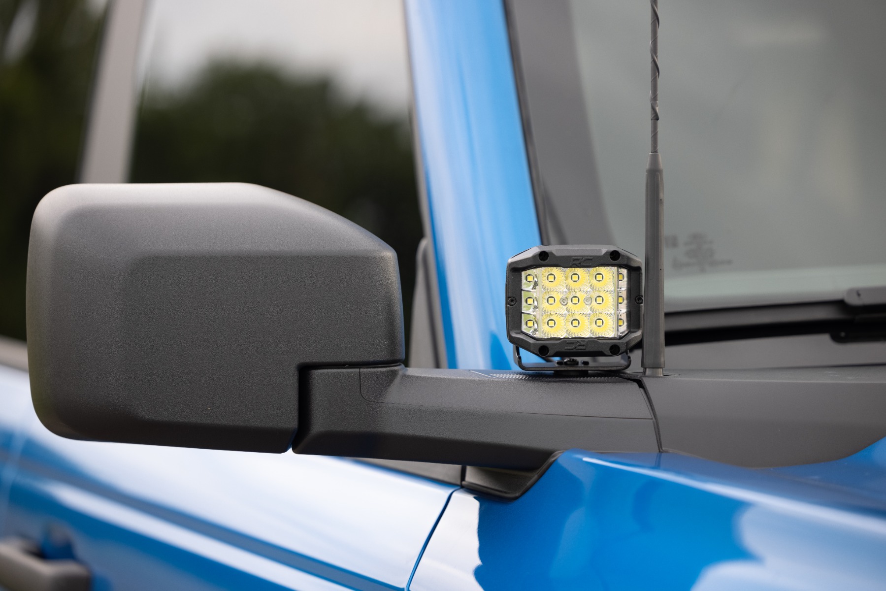 Rough Country LED Light Kit Ditch Mount 2β³ Black Pair Spot Pattern Ford Bronco (21-26)