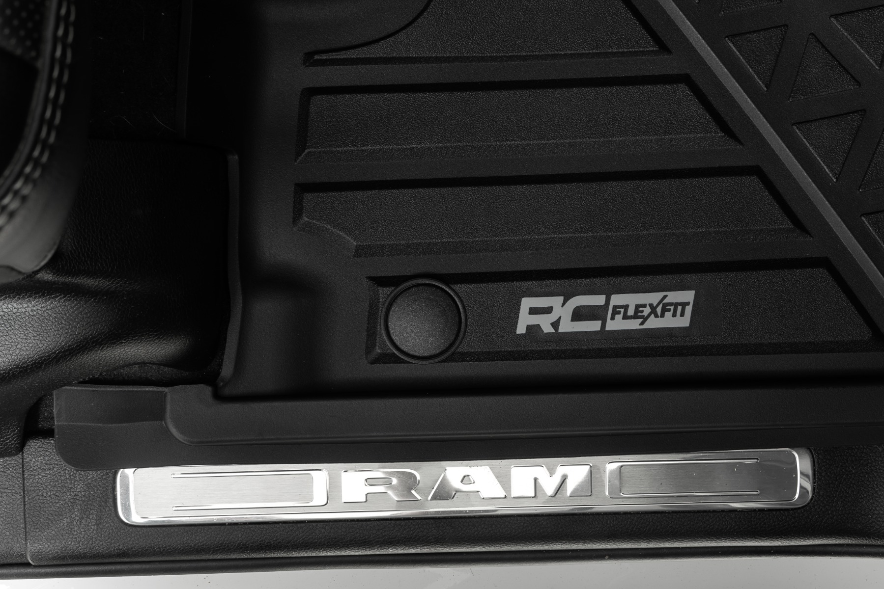 Rough Country Flex-Fit Floor Mats Front Crew Ram 1500 (19-24)/1500 TRX (21-24)