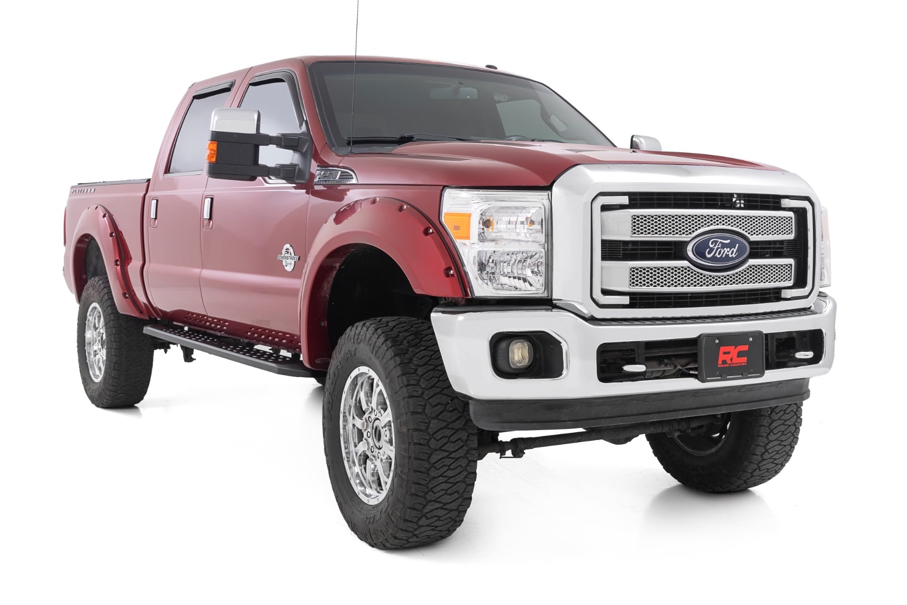 Rough Country RPT2 Running Board Crew Cab Black Ford F-250/F-350 Super Duty (09-16)