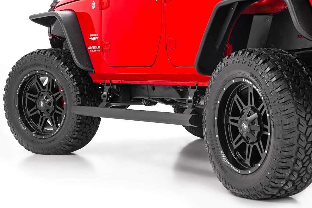 Rough Country Power Running Boards Dual Electric Motor 4 Door Jeep Wrangler Unlimited (07-18)