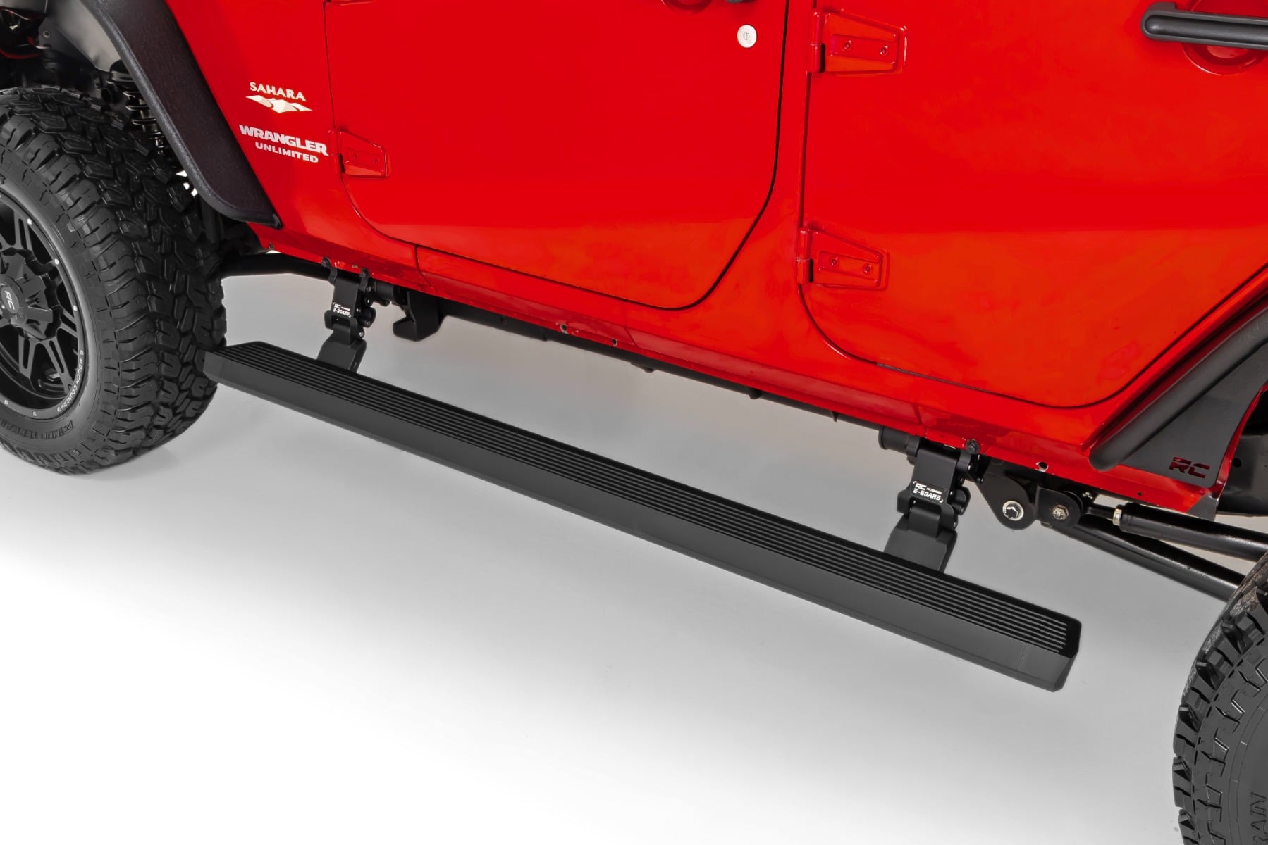 Rough Country Power Running Boards Dual Electric Motor 4 Door Jeep Wrangler Unlimited (07-18)