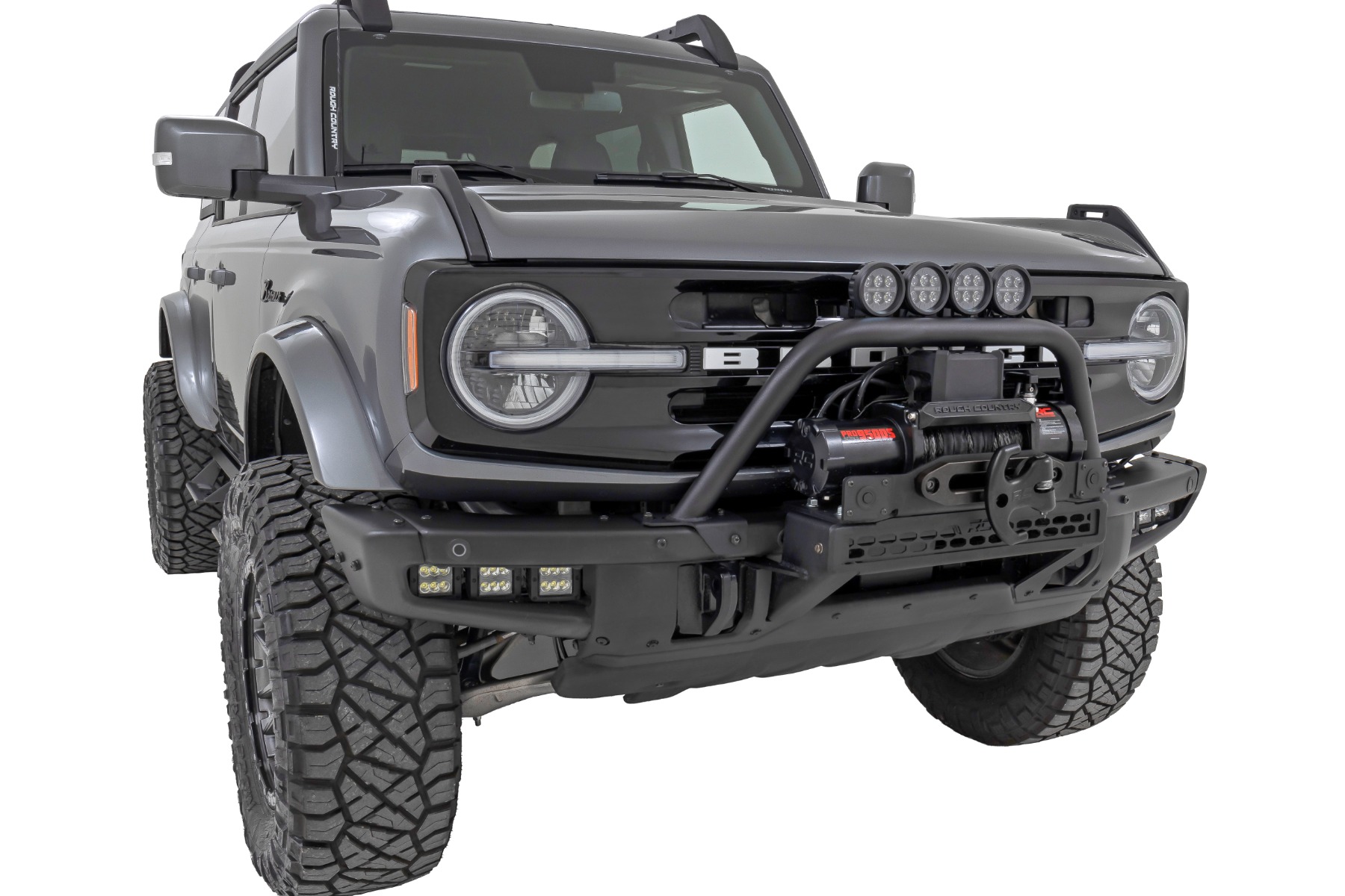 Rough Country Safari Bar 3″ OSRAM (Pair) Wide OE Modular Steel Ford Bronco (21-26)