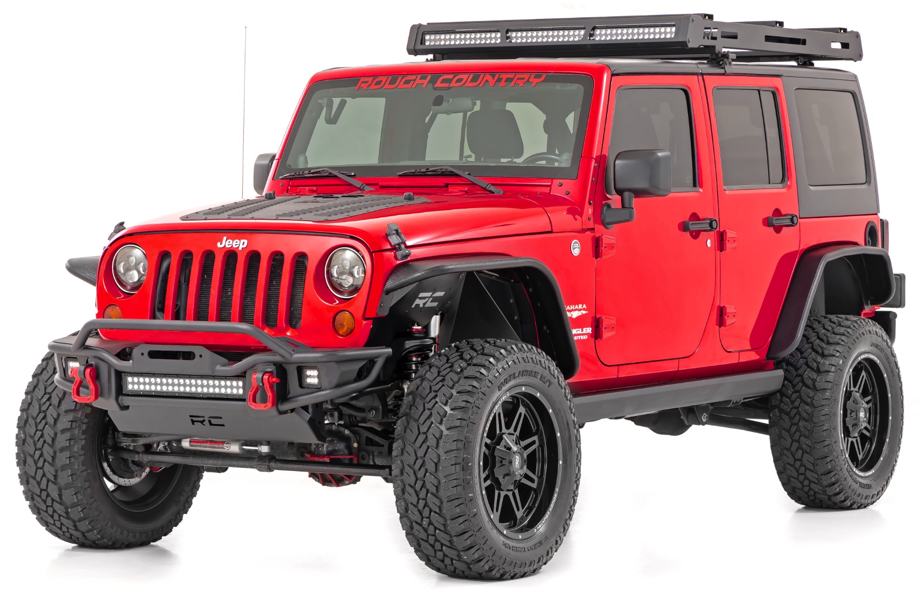 Rough Country Power Running Boards Dual Electric Motor 4 Door Jeep Wrangler Unlimited (07-18)