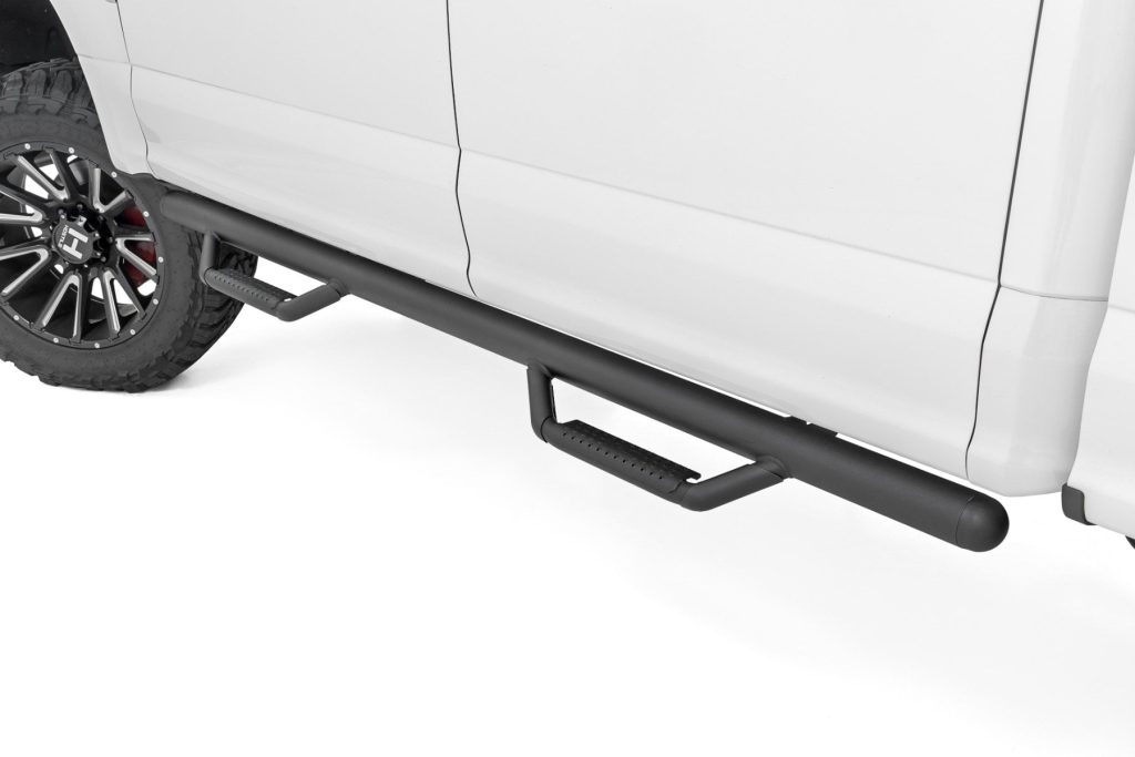 Rough Country Nerf Steps Cab Length Crew Ford F-150/Lightning/F-250/F-350/Raptor (15-26)