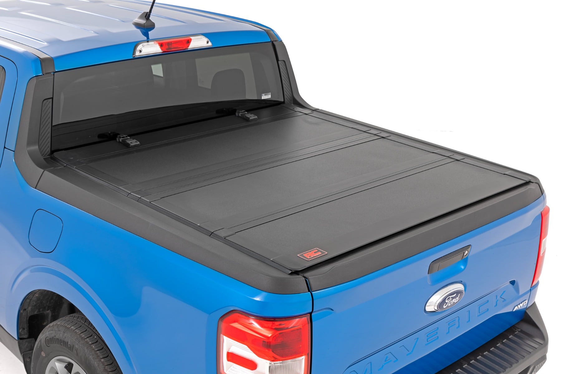 Rough Country Hard Tri-Fold Flip Up Bed Cover 4β6β³ Bed Ford Maverick 2WD/4WD (22-26)