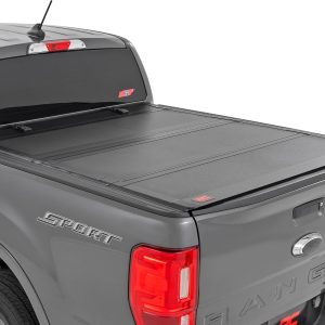 Rough Country Hard Tri-Fold Flip Up Bed Cover 5β² Bed Ford Ranger 2WD/4WD (2019-2023)