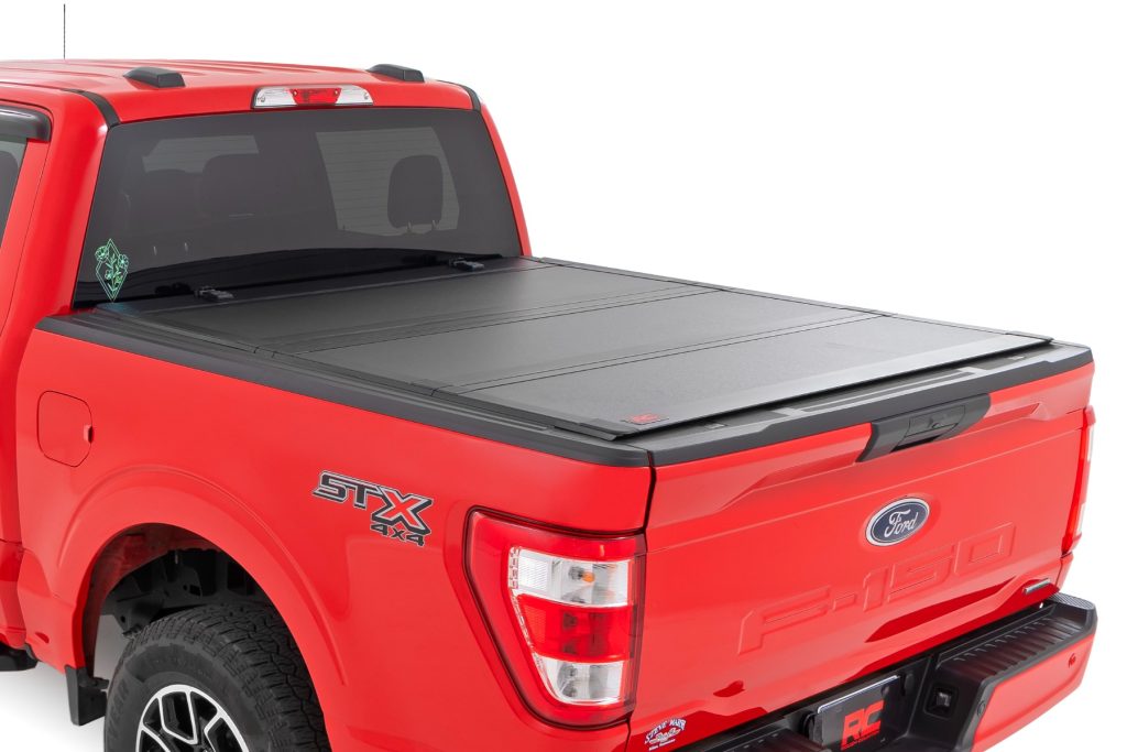Rough Country Hard Tri-Fold Flip Up Bed Cover 6’7″ Bed Ford F-150 2WD/4WD (2015-2020)