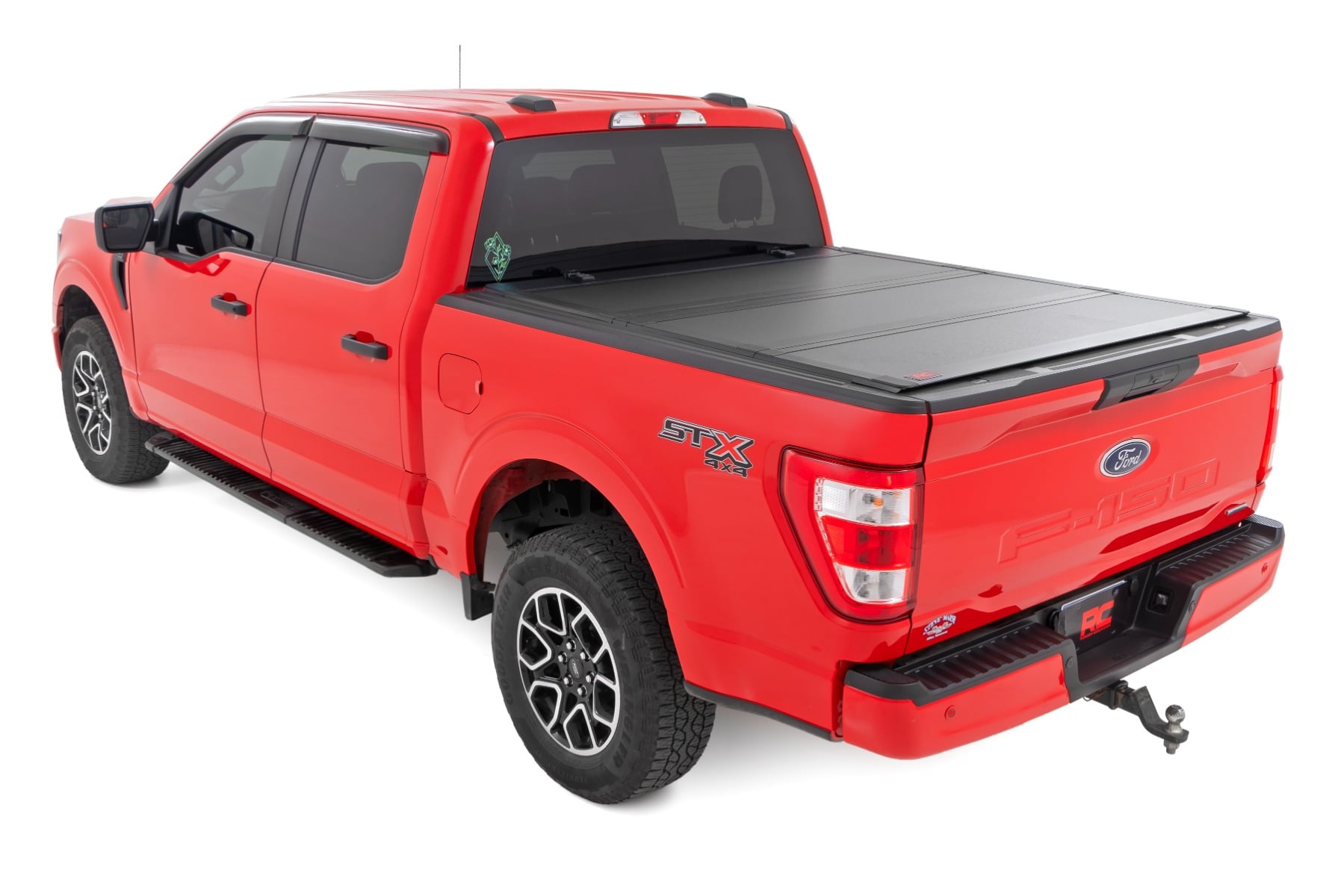 Rough Country Hard Tri-Fold Flip Up Bed Cover 6β7β³ Bed Ford F-150 2WD/4WD (2015-2020)