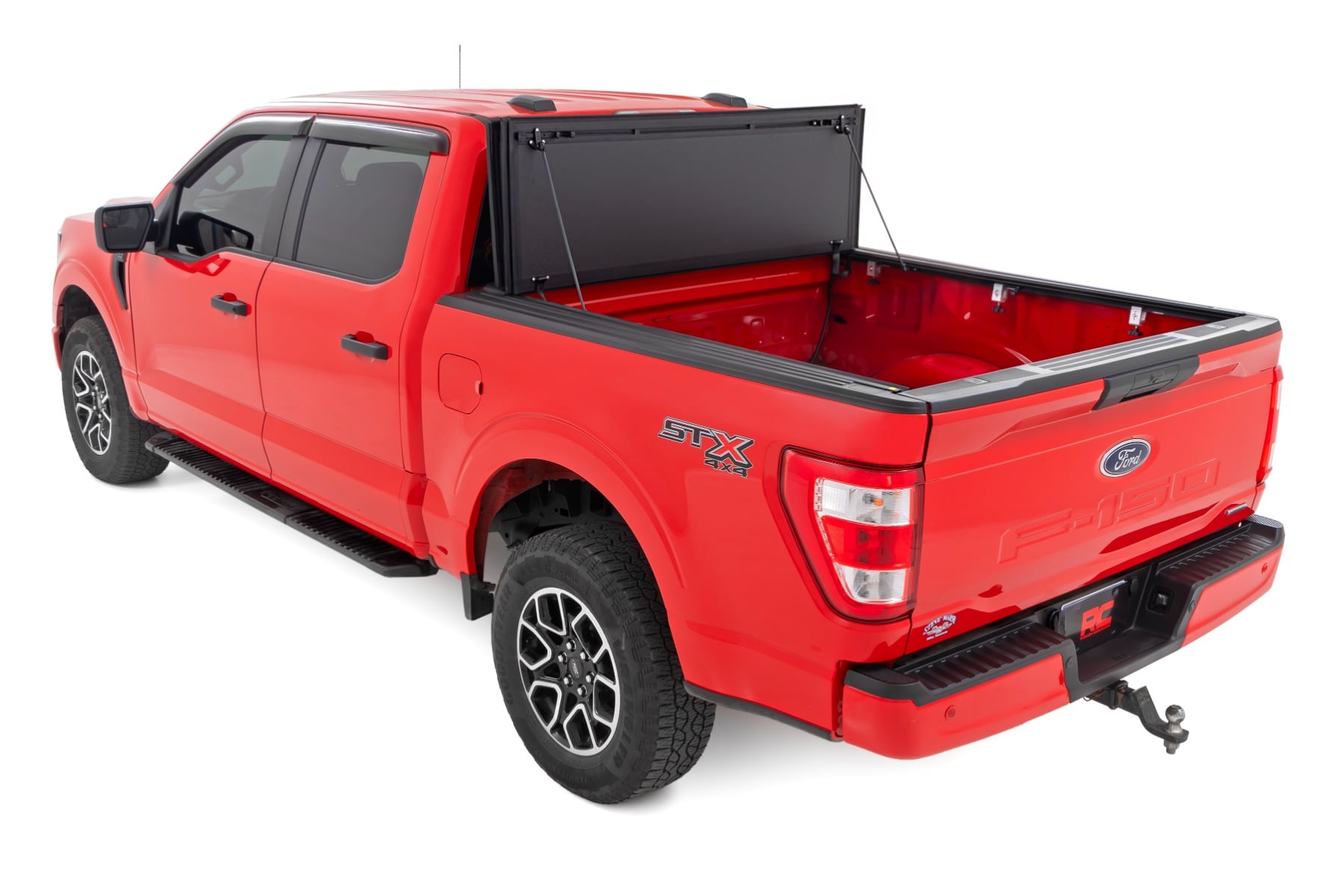 Rough Country Hard Tri-Fold Flip Up Bed Cover 6β7β³ Bed Ford F-150 2WD/4WD (2015-2020)