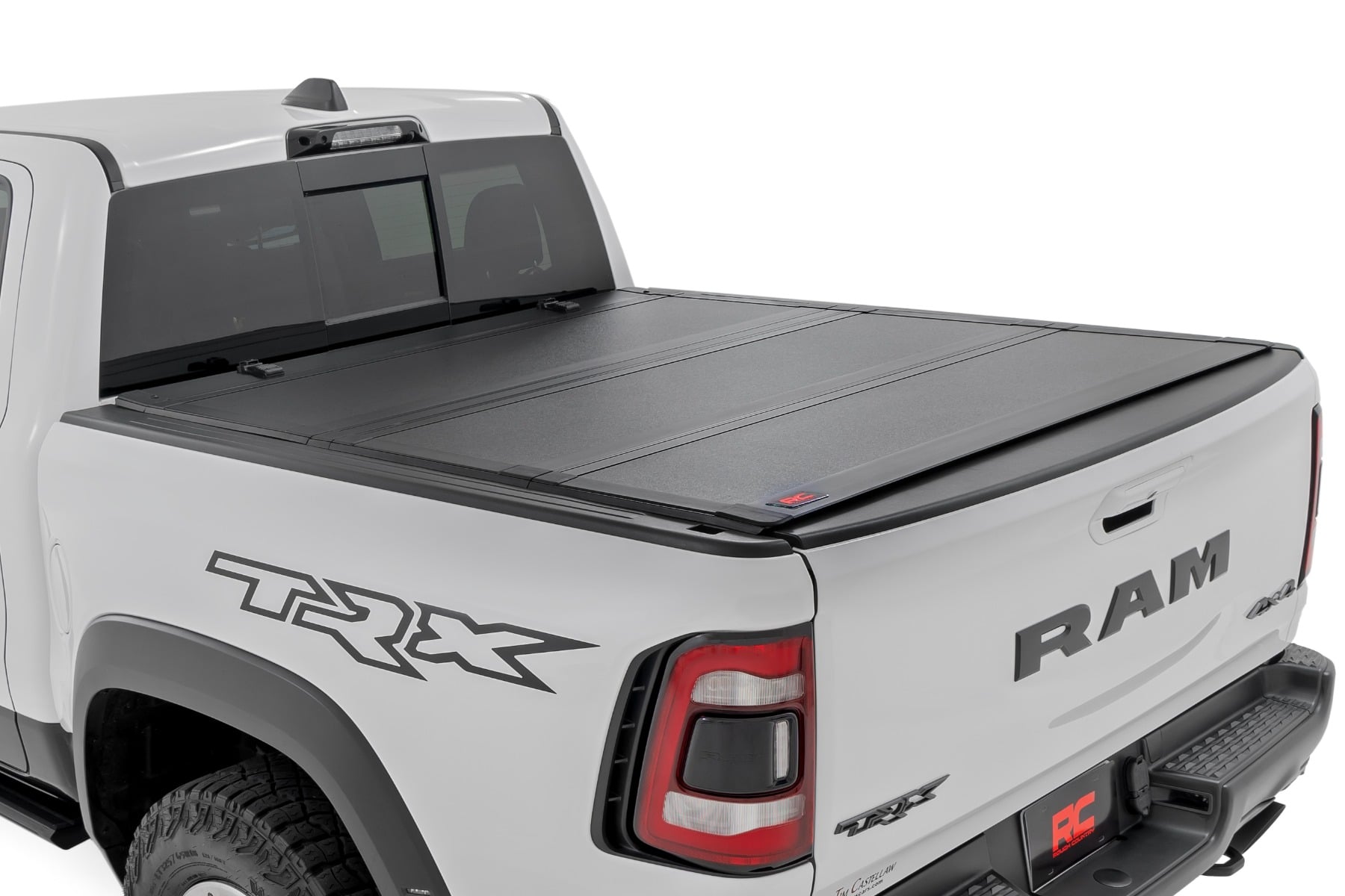 Rough Country Hard Tri-Fold Flip Up Bed Cover 6’4″ Ram 1500 (19-26)/1500 TRX (21-24)