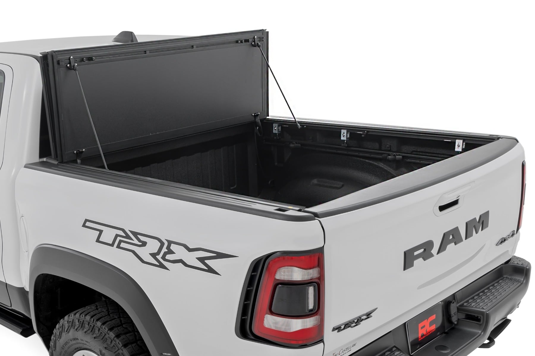 Rough Country Hard Tri-Fold Flip Up Bed Cover 6β4β³ Ram 1500 (19-26)/1500 TRX (21-24)