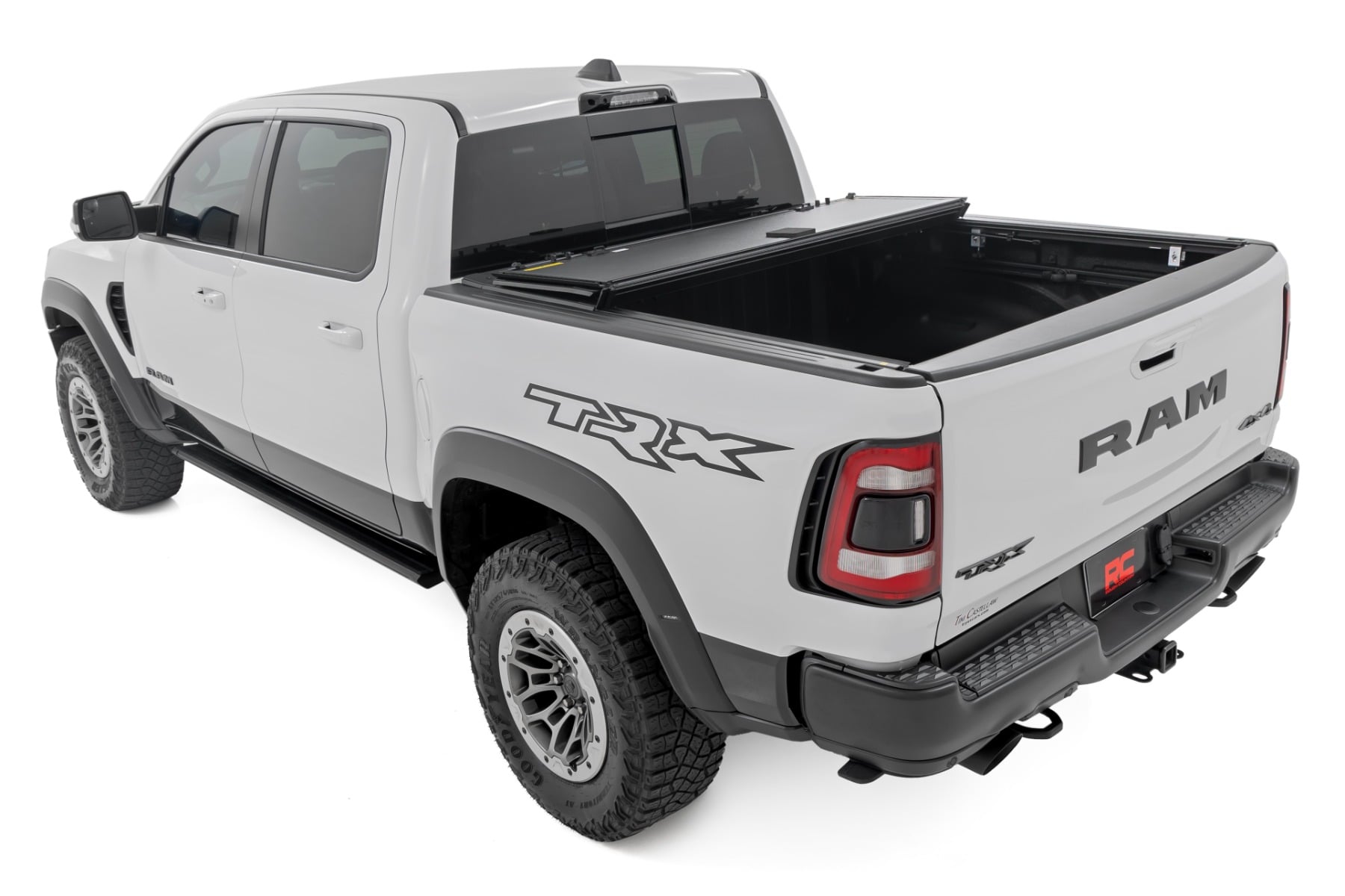 Rough Country Hard Tri-Fold Flip Up Bed Cover 6β4β³ Ram 1500 (19-26)/1500 TRX (21-24)
