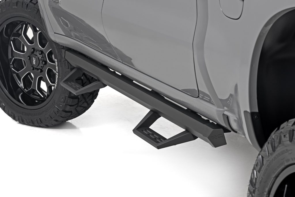 Rough Country SRL2 Adj Aluminum Step Crew Cab Chevy/GMC 1500/2500HD (19-26)