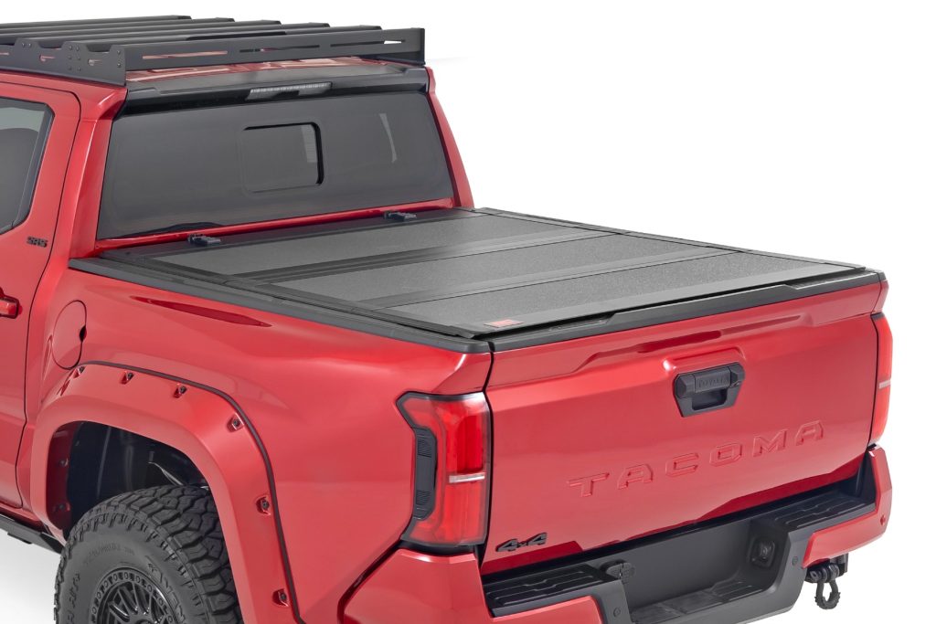 Rough Country Hard Tri-Fold Flip Up Bed Cover 5β² Bed Toyota Tacoma 2WD/4WD (2024-2026)