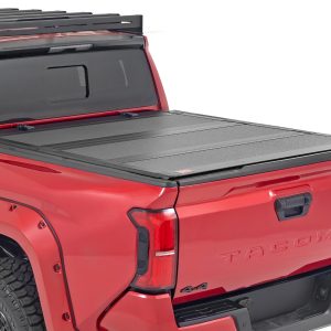 Rough Country Hard Tri-Fold Flip Up Bed Cover 5β² Bed Toyota Tacoma 2WD/4WD (2024-2026)