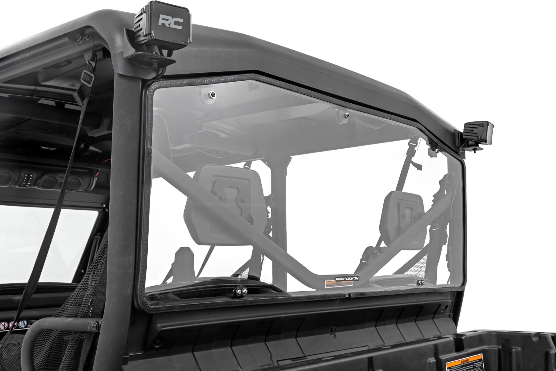 Rough Country Rear Cab Panel Scratch Resistant Can-Am Defender HD 8/HD 9/HD 10