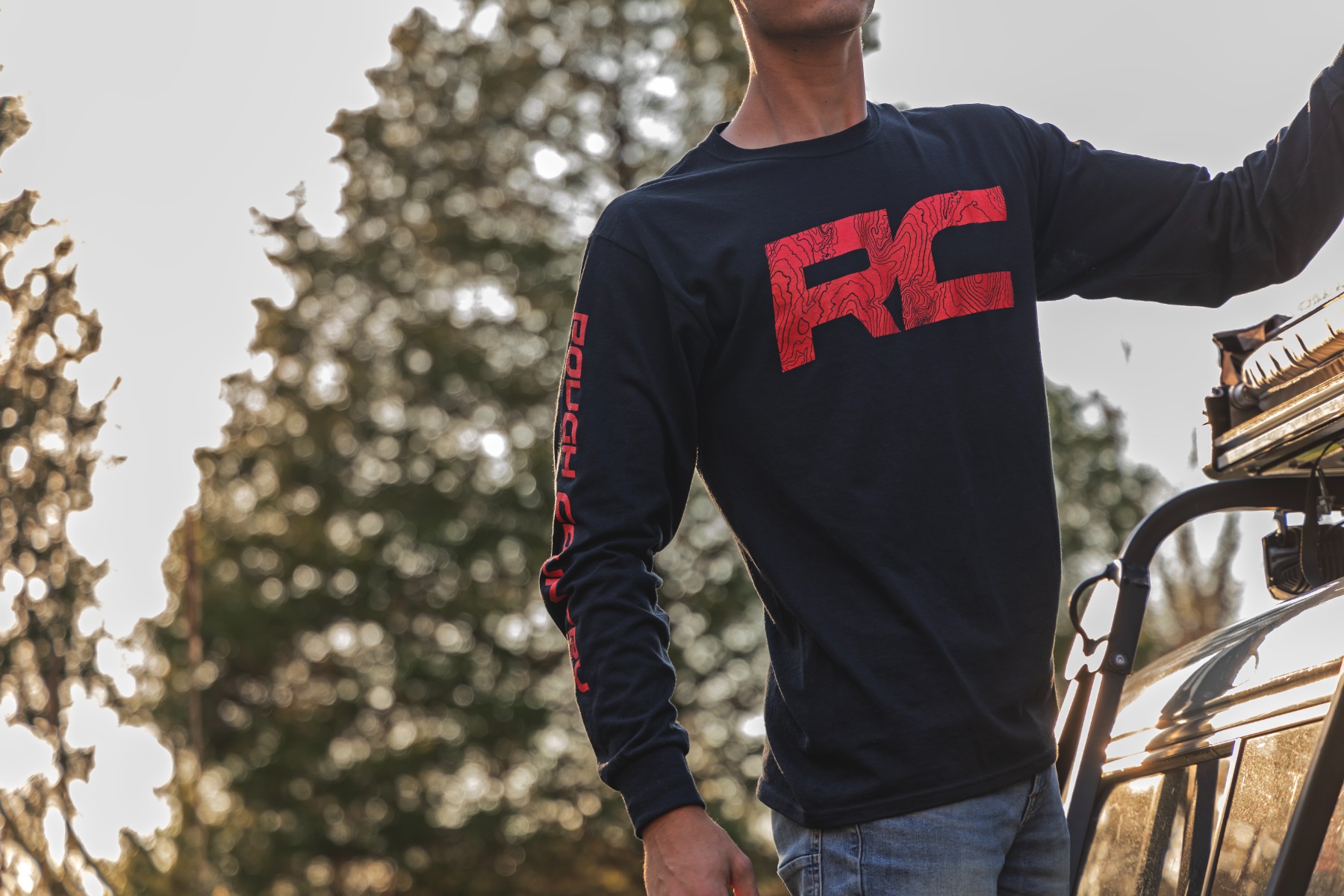 Rough Country Long Sleeve RC Tread Sleeve Black XL