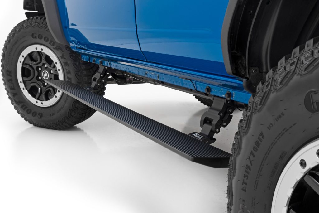 Rough Country Power Running Boards Dual Electric Motor 4 Door Ford Bronco 4WD (21-26)