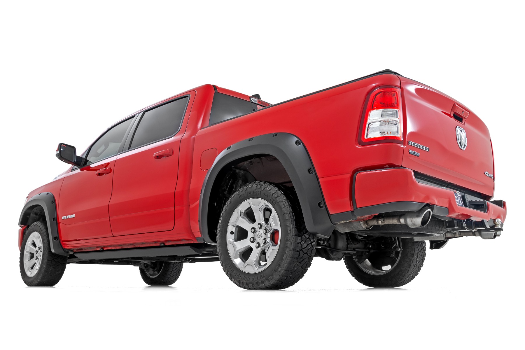 Rough Country Pocket Fender Flares PR4 Flame Red Ram 1500 2WD/4WD (2019-2024)