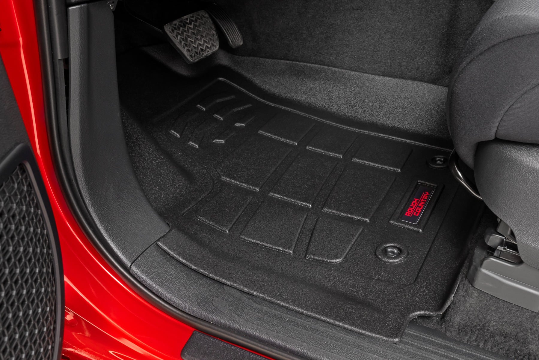 Rough Country Sure-Fit Floor Mats Front & Rear TRD PRO Double Cab Toyota Tacoma (24-26)