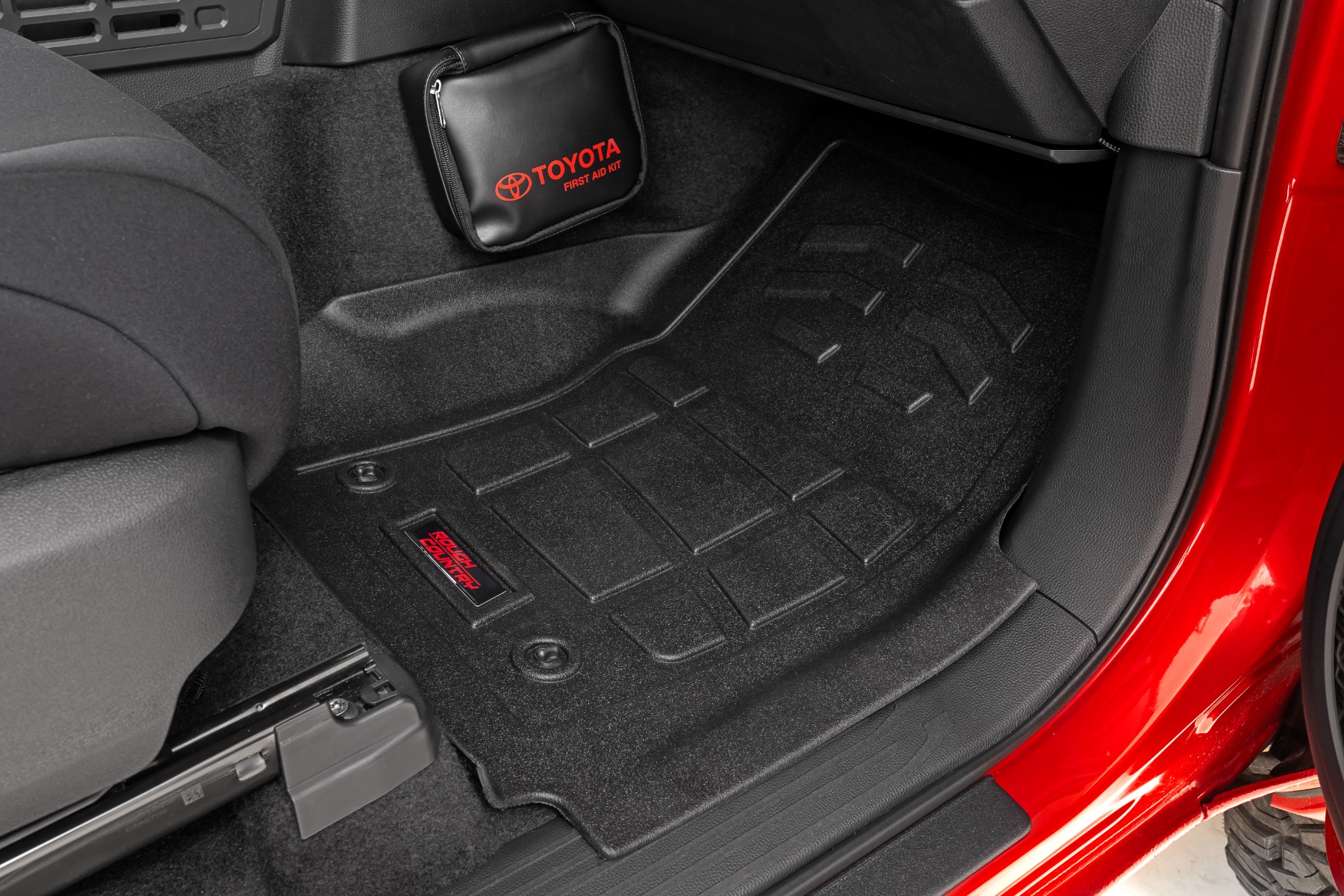 Rough Country Sure-Fit Floor Mats Front & Rear TRD PRO Double Cab Toyota Tacoma (24-26)