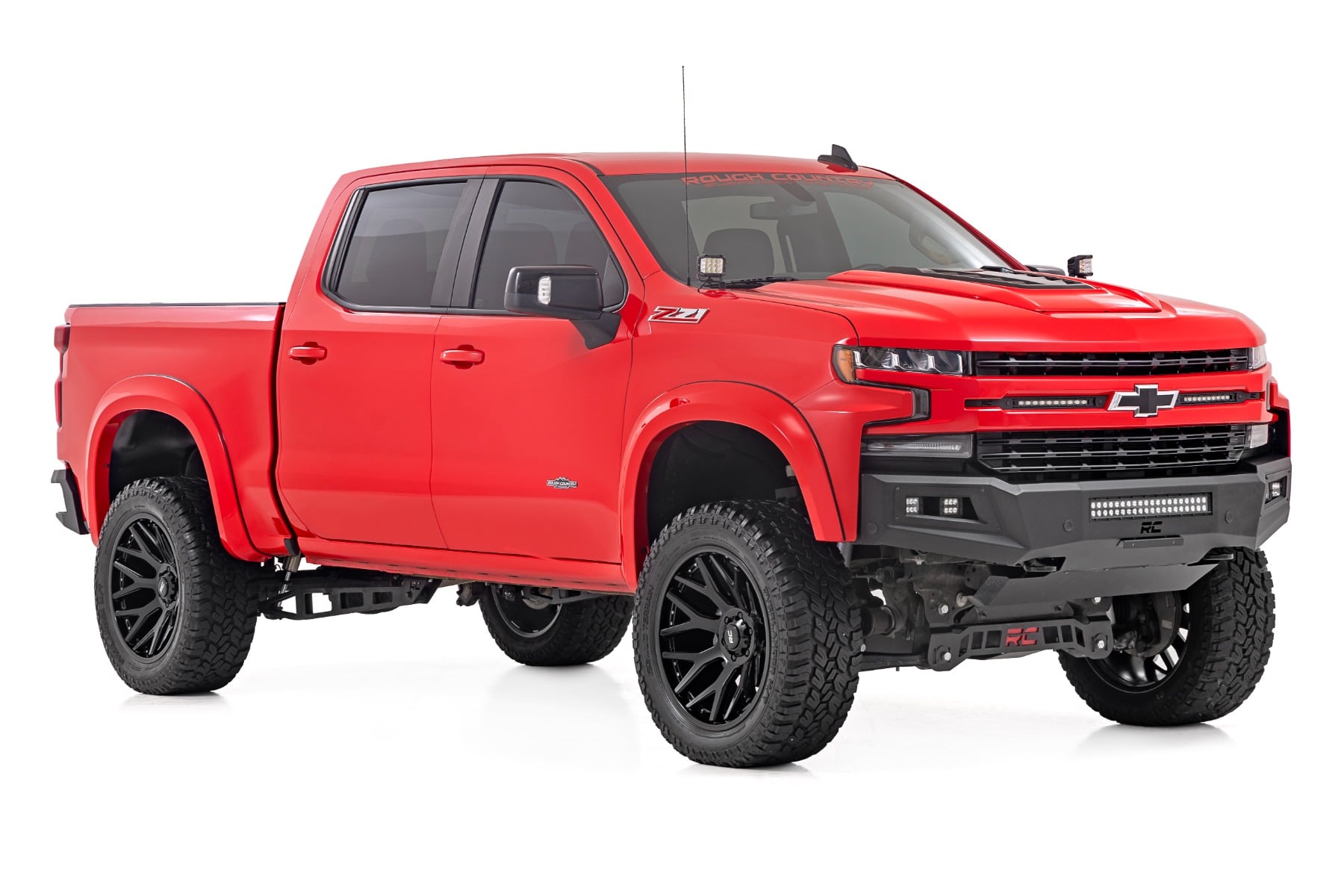 Rough Country Sport Fender Flares G42 White Sands Chevy Silverado 1500 2WD/4WD (19-26)