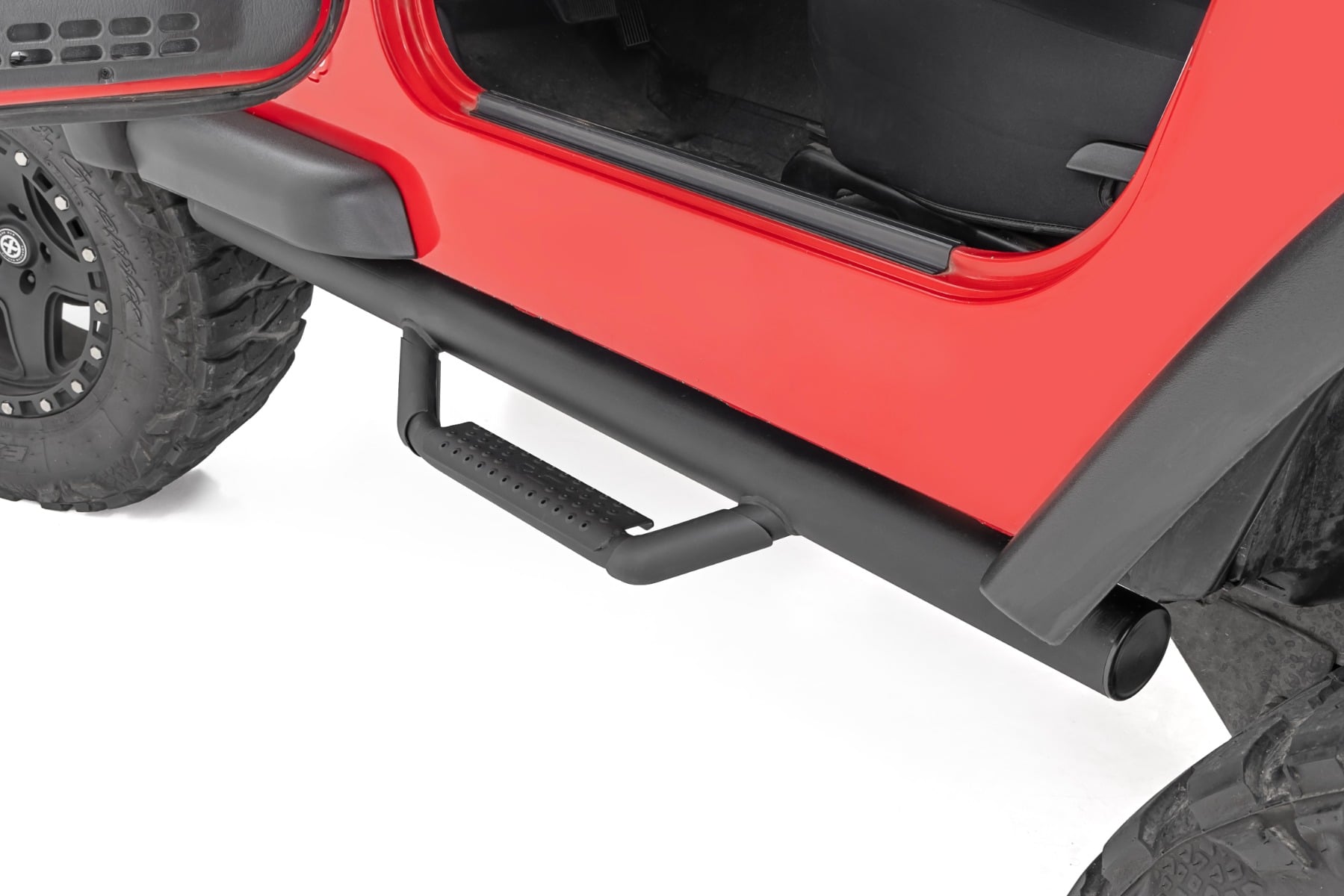 Rough Country Nerf Steps Full Length Jeep Wrangler TJ 4WD (1997-2006)