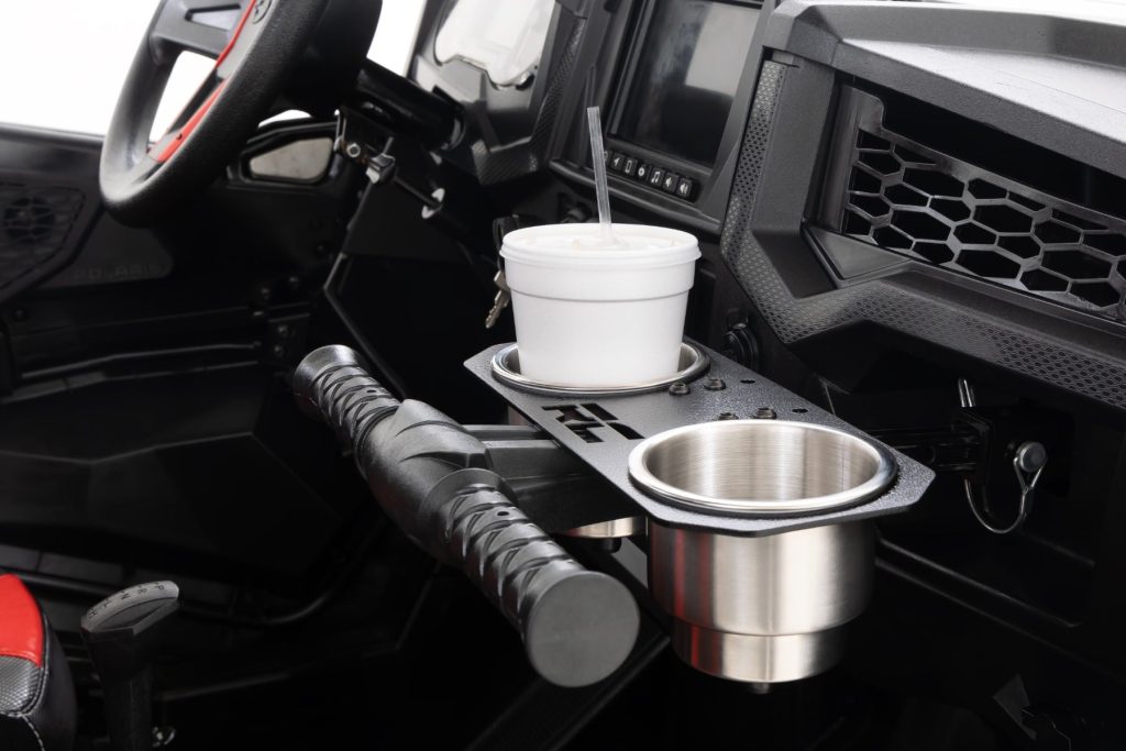 Rough Country Passenger Grip Handle Dual Cup Holder Polaris RZR 4 900/RZR S 1000