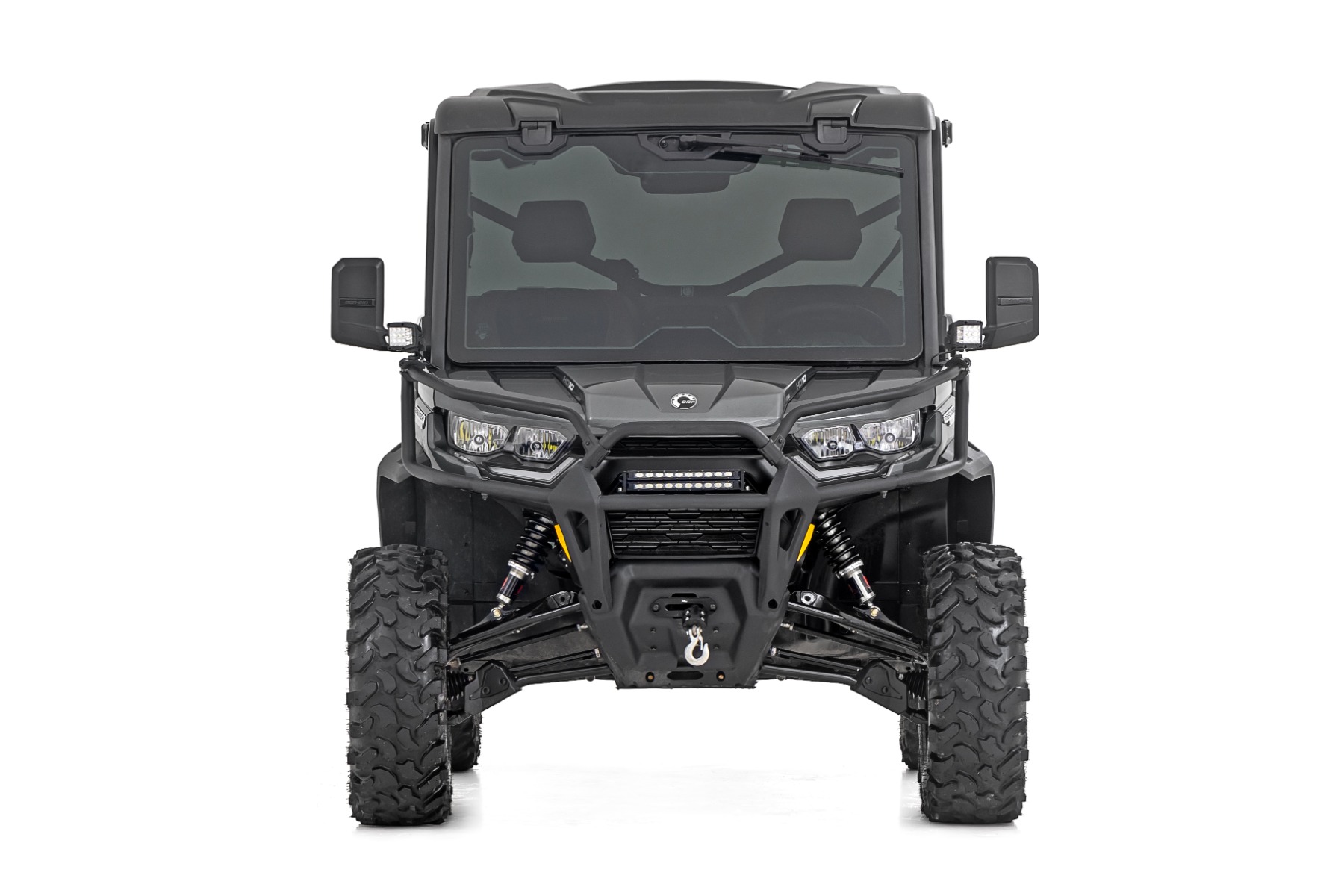 Rough Country M1 Front Coil Over Shocks Ride Height Adjust Can-Am Defender MAX HD10/PRO HD10