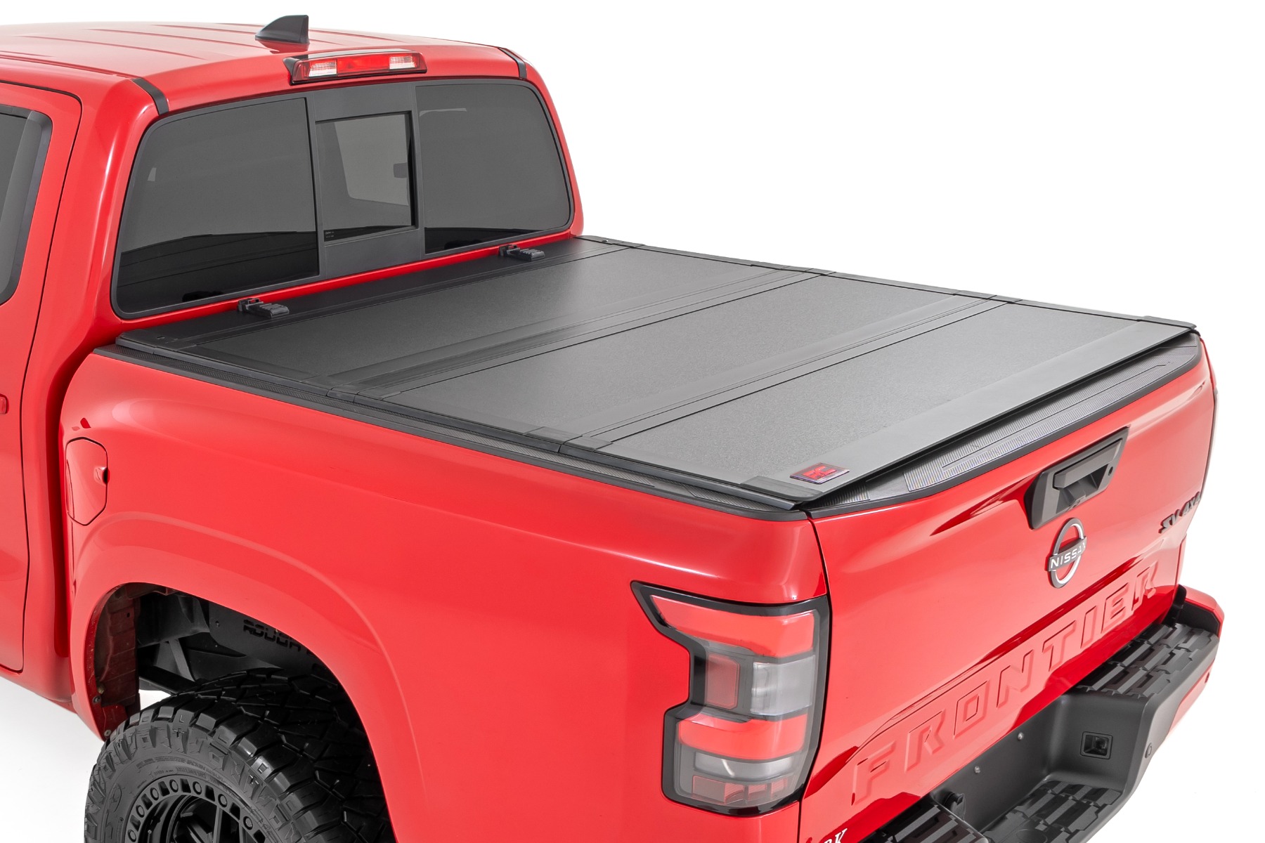 Rough Country Hard Tri-Fold Flip Up Bed Cover 5β² Bed Nissan Frontier 2WD/4WD (22-26)