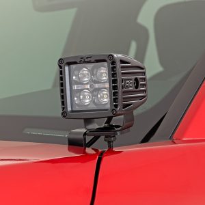Rough Country LED Light Kit Ditch Mount 2β³ Black Pair Amber DRL Toyota Tacoma (24-26)