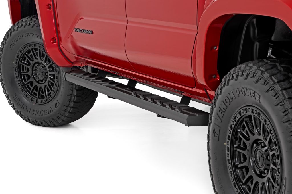 Rough Country BA2 Running Boards Side Step Bars Double Cab Toyota Tacoma (24-26)