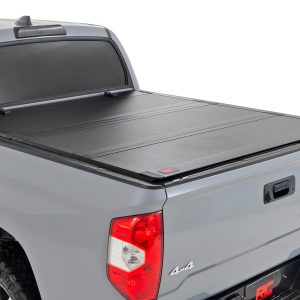Rough Country Hard Tri-Fold Flip Up Bed Cover 5β7β³ Bed Toyota Tundra 2WD/4WD (07-21)