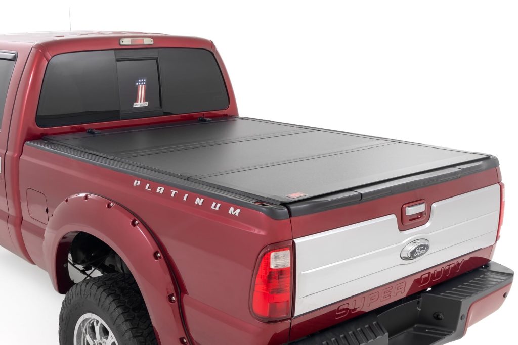Rough Country Hard Tri-Fold Flip Up Bed Cover 6’10” Bed Ford F-250/F-350 Super Duty (99-16)