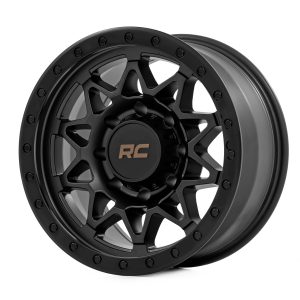 Rough Country 78 Series Wheel Simulated Beadlock Black 18x9 8x6.5 -12mm